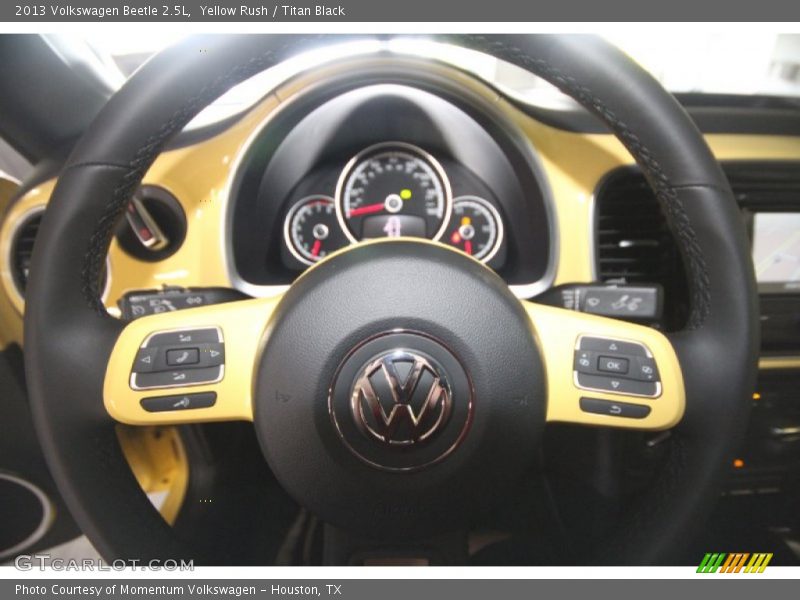 Yellow Rush / Titan Black 2013 Volkswagen Beetle 2.5L