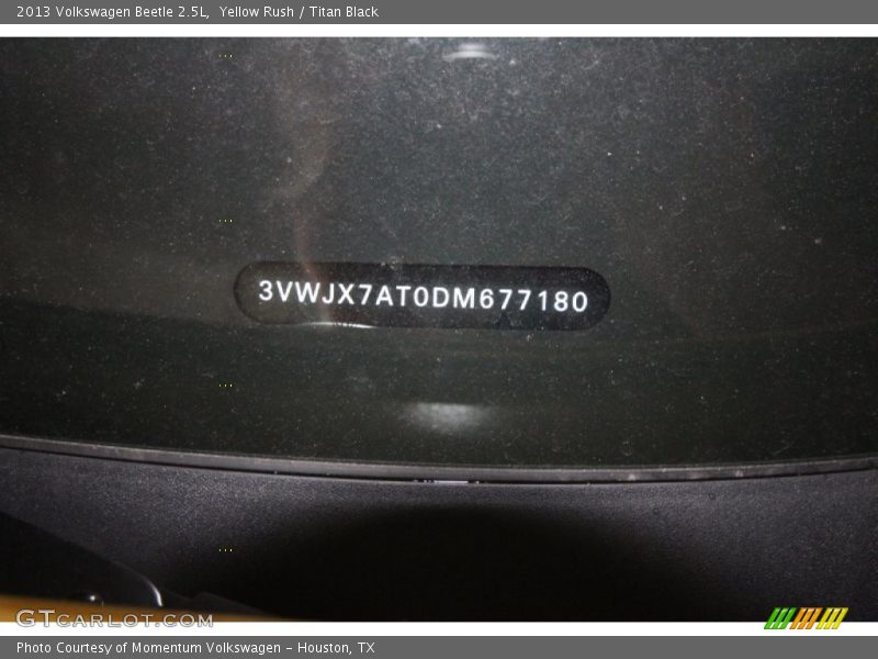 Yellow Rush / Titan Black 2013 Volkswagen Beetle 2.5L