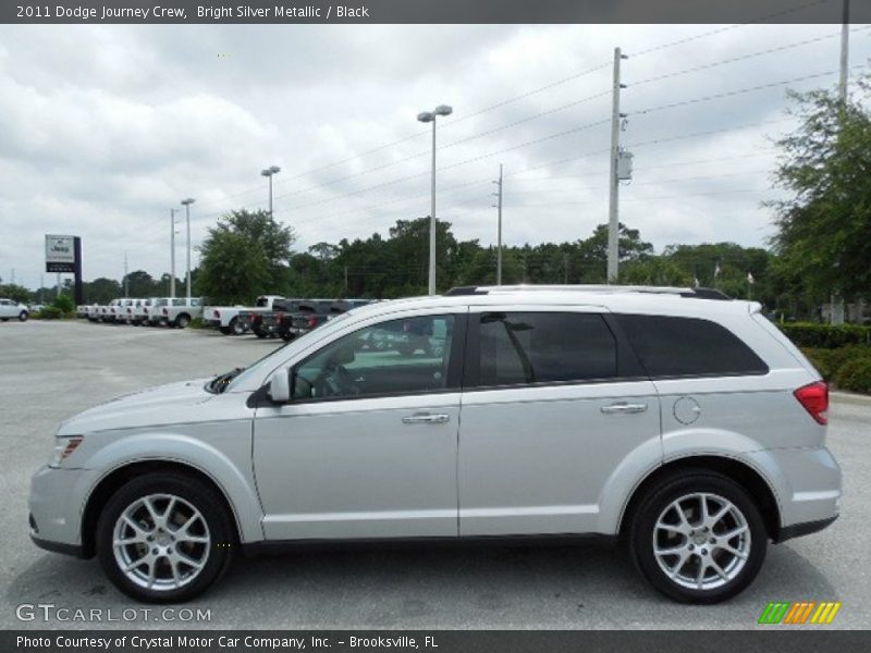 Bright Silver Metallic / Black 2011 Dodge Journey Crew