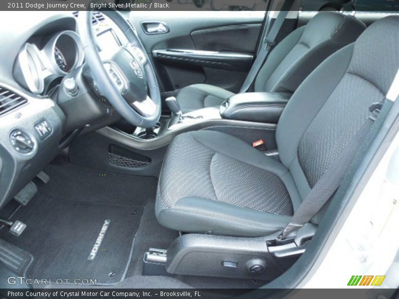 Bright Silver Metallic / Black 2011 Dodge Journey Crew