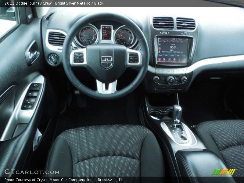 Bright Silver Metallic / Black 2011 Dodge Journey Crew