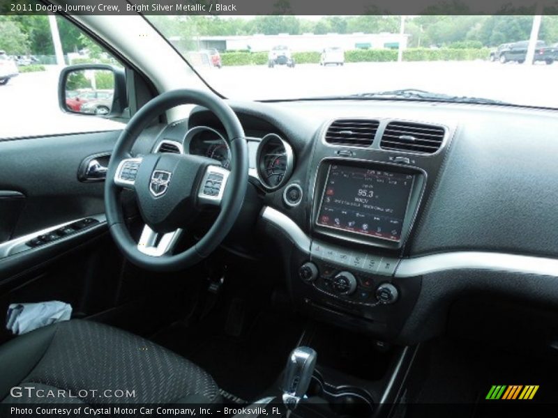 Bright Silver Metallic / Black 2011 Dodge Journey Crew