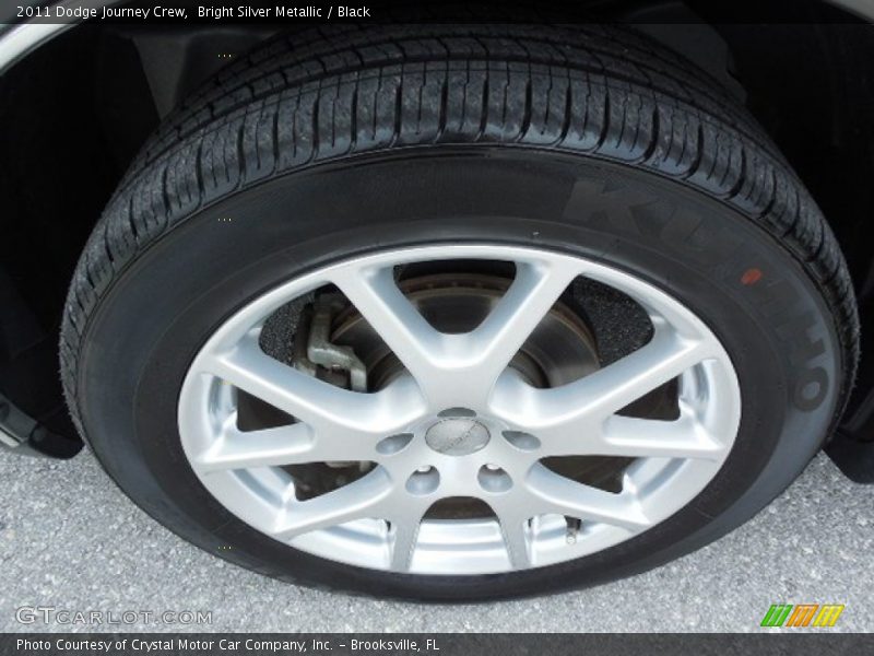 Bright Silver Metallic / Black 2011 Dodge Journey Crew
