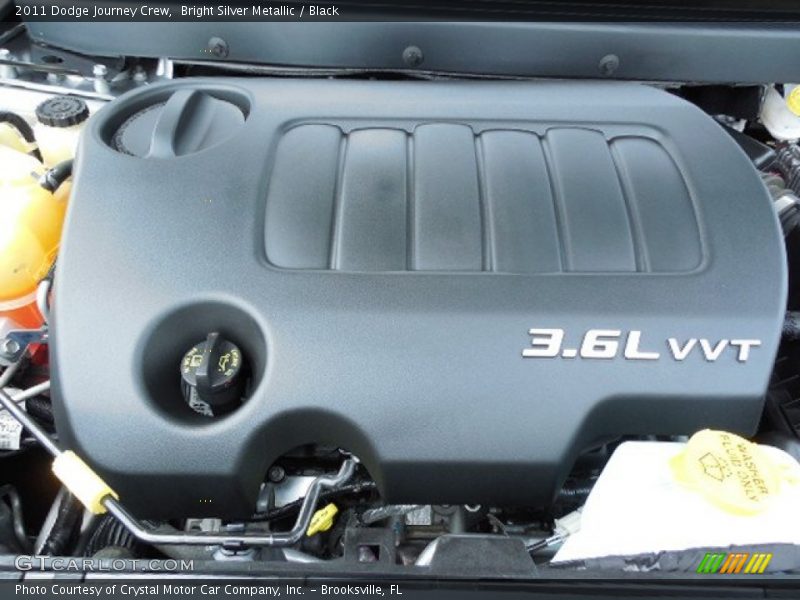 Bright Silver Metallic / Black 2011 Dodge Journey Crew