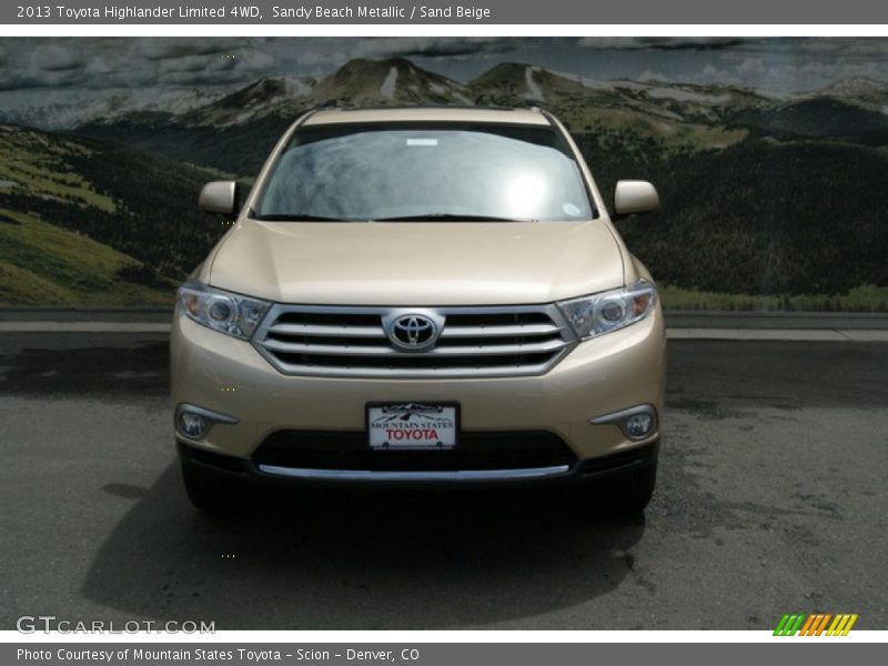 Sandy Beach Metallic / Sand Beige 2013 Toyota Highlander Limited 4WD
