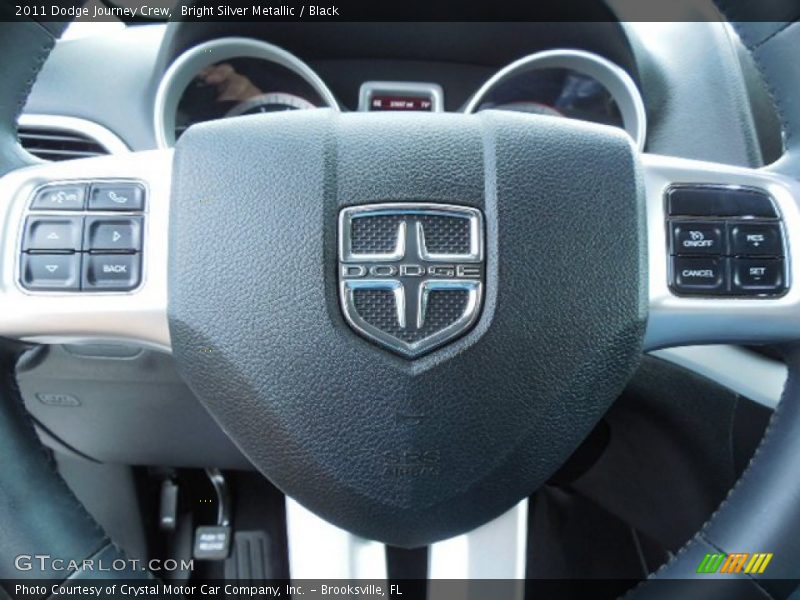 Bright Silver Metallic / Black 2011 Dodge Journey Crew