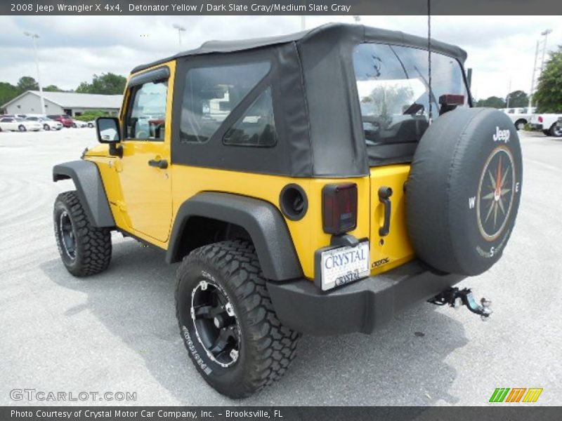 Detonator Yellow / Dark Slate Gray/Medium Slate Gray 2008 Jeep Wrangler X 4x4