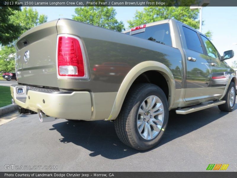 Prairie Pearl / Canyon Brown/Light Frost Beige 2013 Ram 1500 Laramie Longhorn Crew Cab