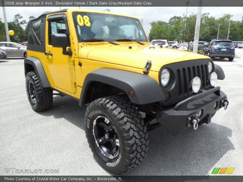 Detonator Yellow / Dark Slate Gray/Medium Slate Gray 2008 Jeep Wrangler X 4x4