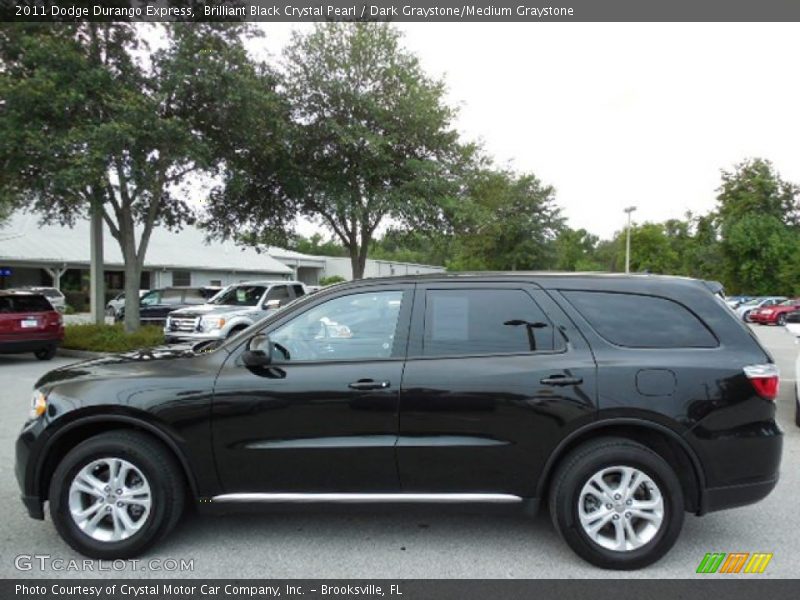 Brilliant Black Crystal Pearl / Dark Graystone/Medium Graystone 2011 Dodge Durango Express