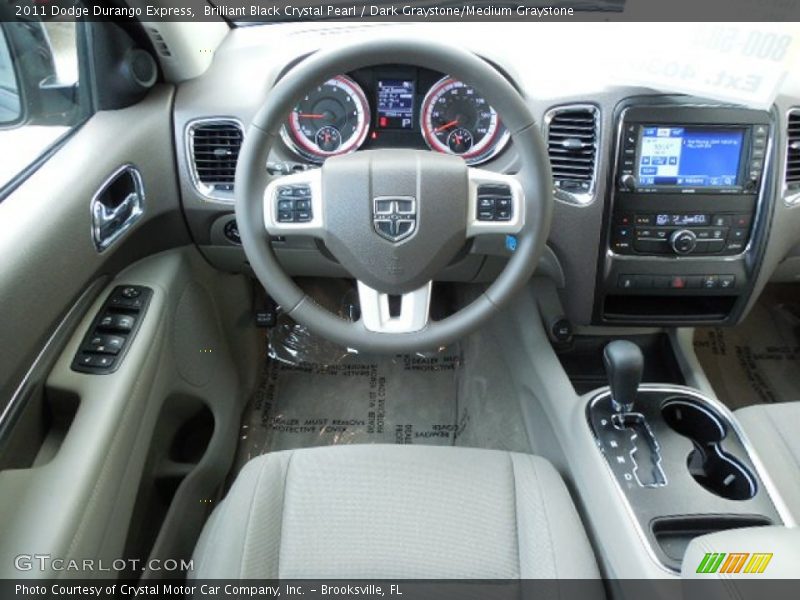 Brilliant Black Crystal Pearl / Dark Graystone/Medium Graystone 2011 Dodge Durango Express