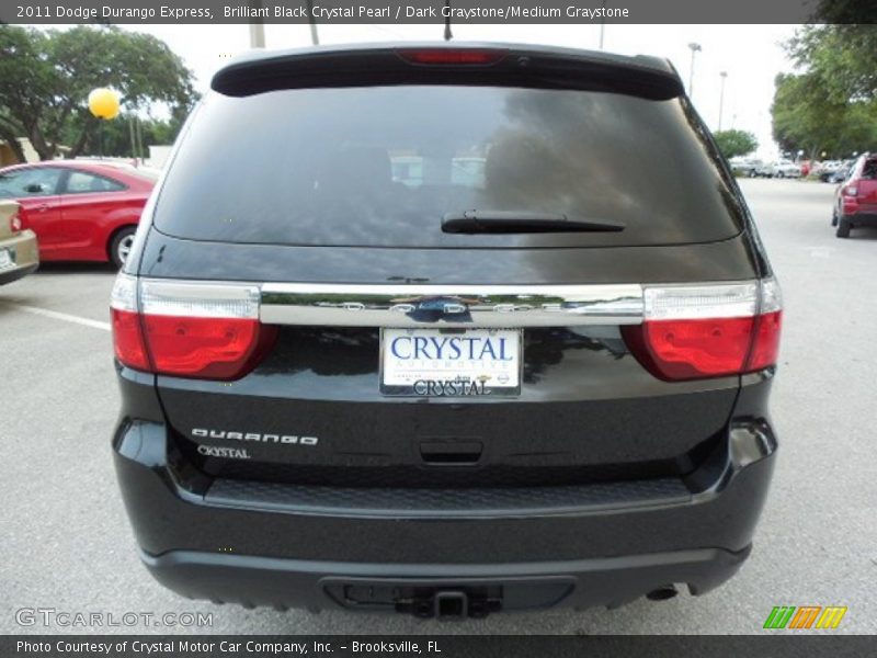Brilliant Black Crystal Pearl / Dark Graystone/Medium Graystone 2011 Dodge Durango Express