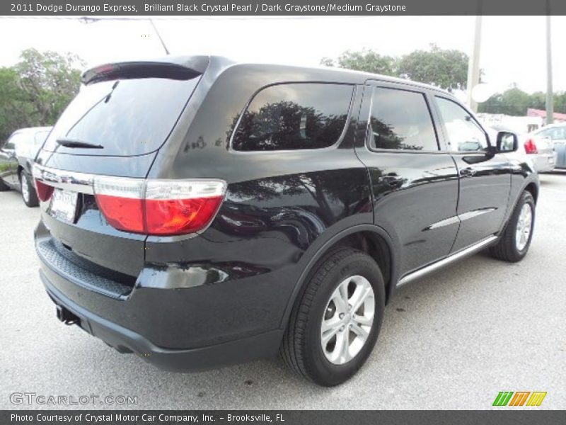 Brilliant Black Crystal Pearl / Dark Graystone/Medium Graystone 2011 Dodge Durango Express