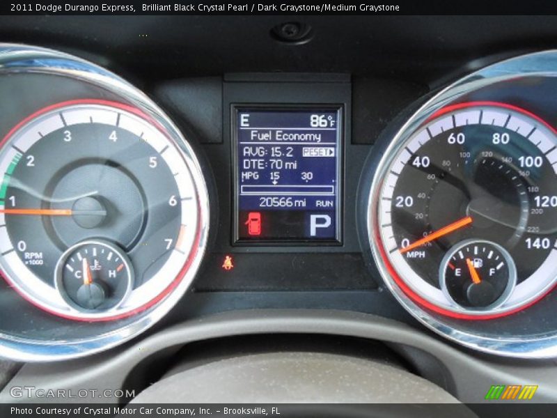 Brilliant Black Crystal Pearl / Dark Graystone/Medium Graystone 2011 Dodge Durango Express