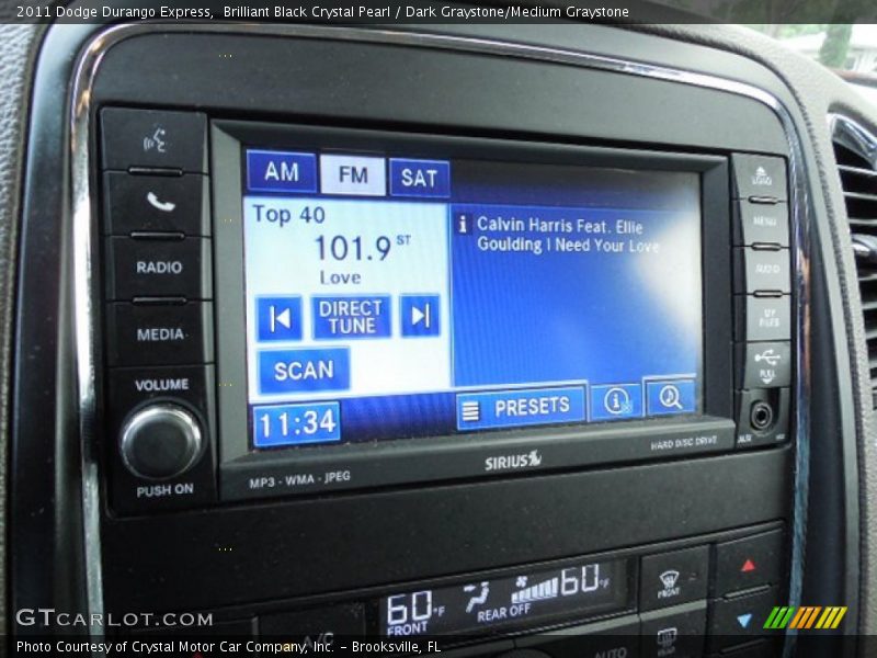 Brilliant Black Crystal Pearl / Dark Graystone/Medium Graystone 2011 Dodge Durango Express