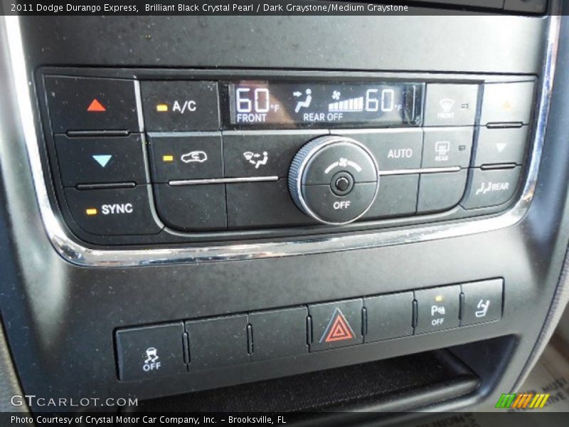 Brilliant Black Crystal Pearl / Dark Graystone/Medium Graystone 2011 Dodge Durango Express