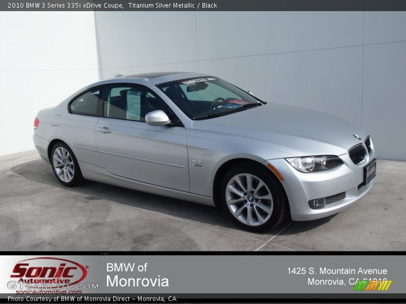 Titanium Silver Metallic / Black 2010 BMW 3 Series 335i xDrive Coupe