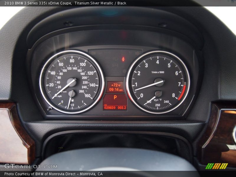 Titanium Silver Metallic / Black 2010 BMW 3 Series 335i xDrive Coupe