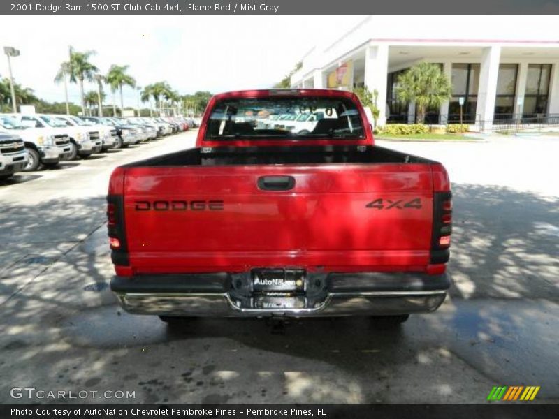 Flame Red / Mist Gray 2001 Dodge Ram 1500 ST Club Cab 4x4
