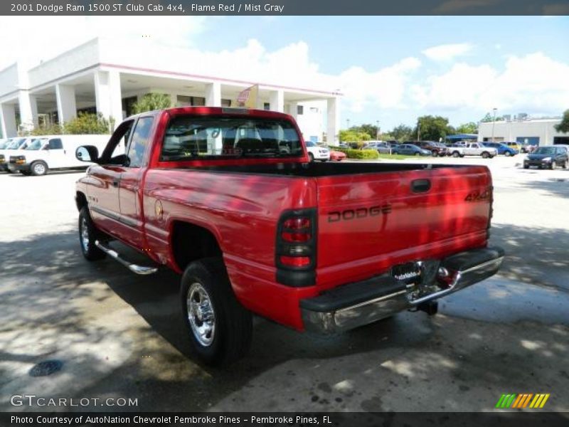 Flame Red / Mist Gray 2001 Dodge Ram 1500 ST Club Cab 4x4