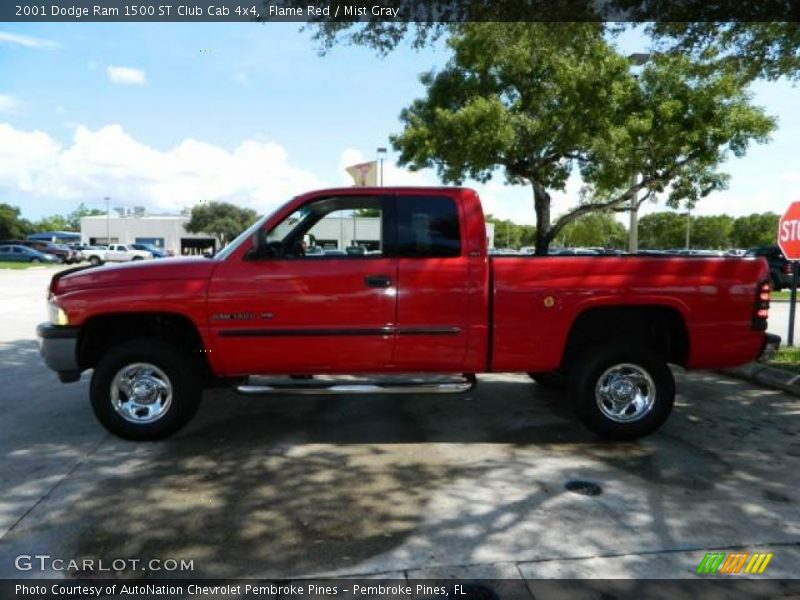 Flame Red / Mist Gray 2001 Dodge Ram 1500 ST Club Cab 4x4