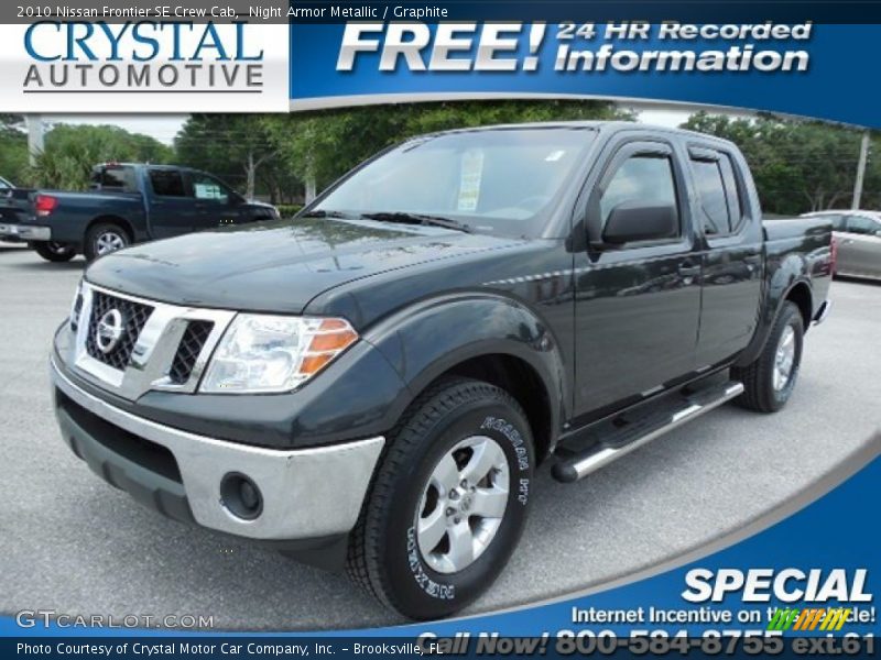 Night Armor Metallic / Graphite 2010 Nissan Frontier SE Crew Cab