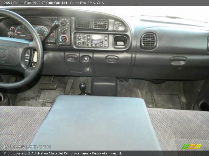 Flame Red / Mist Gray 2001 Dodge Ram 1500 ST Club Cab 4x4