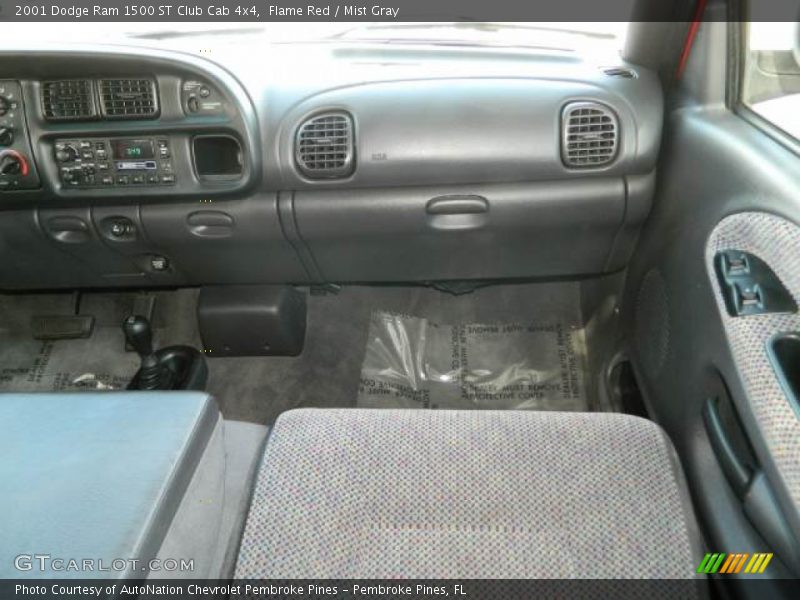 Flame Red / Mist Gray 2001 Dodge Ram 1500 ST Club Cab 4x4