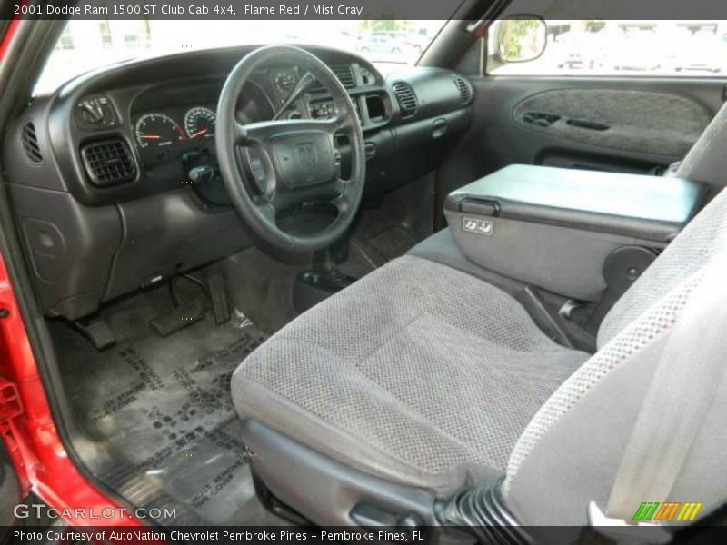 Flame Red / Mist Gray 2001 Dodge Ram 1500 ST Club Cab 4x4