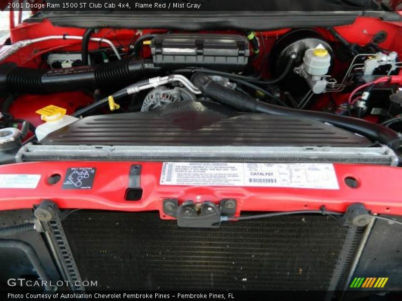 Flame Red / Mist Gray 2001 Dodge Ram 1500 ST Club Cab 4x4