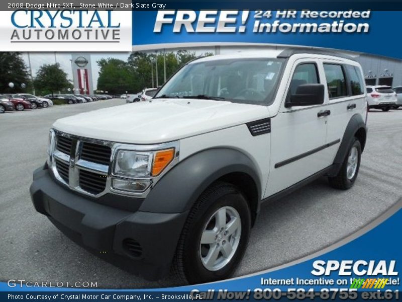 Stone White / Dark Slate Gray 2008 Dodge Nitro SXT