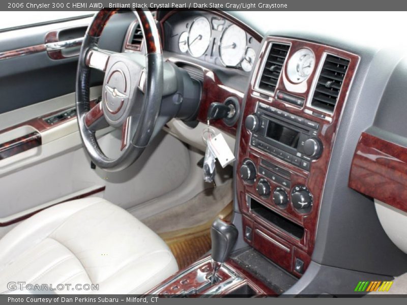 Brilliant Black Crystal Pearl / Dark Slate Gray/Light Graystone 2006 Chrysler 300 C HEMI AWD