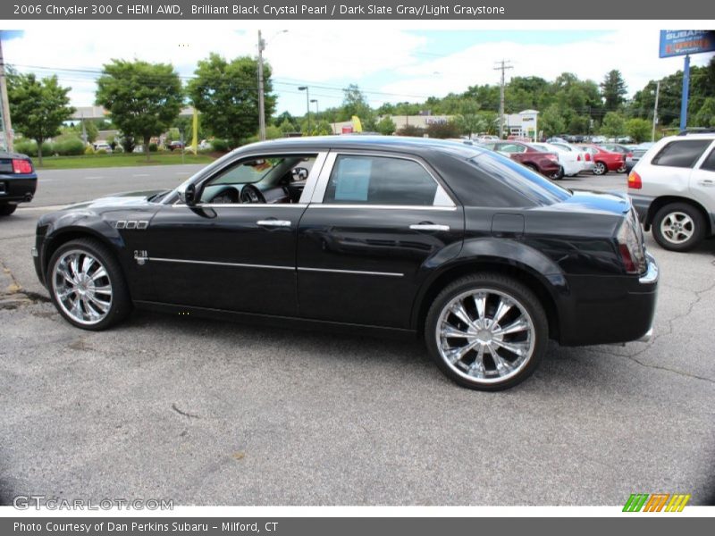Brilliant Black Crystal Pearl / Dark Slate Gray/Light Graystone 2006 Chrysler 300 C HEMI AWD