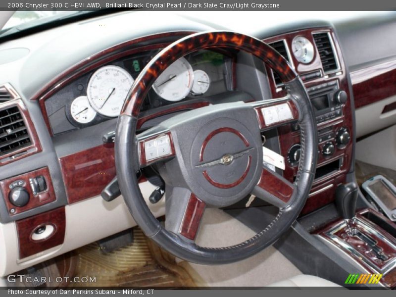 Brilliant Black Crystal Pearl / Dark Slate Gray/Light Graystone 2006 Chrysler 300 C HEMI AWD