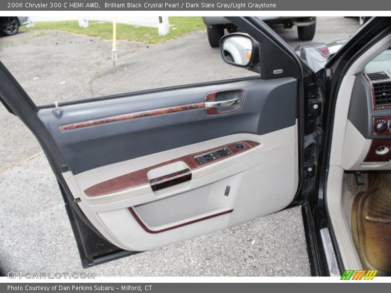 Brilliant Black Crystal Pearl / Dark Slate Gray/Light Graystone 2006 Chrysler 300 C HEMI AWD