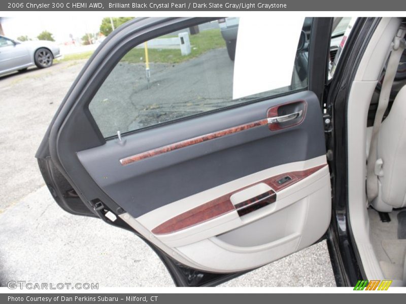 Brilliant Black Crystal Pearl / Dark Slate Gray/Light Graystone 2006 Chrysler 300 C HEMI AWD