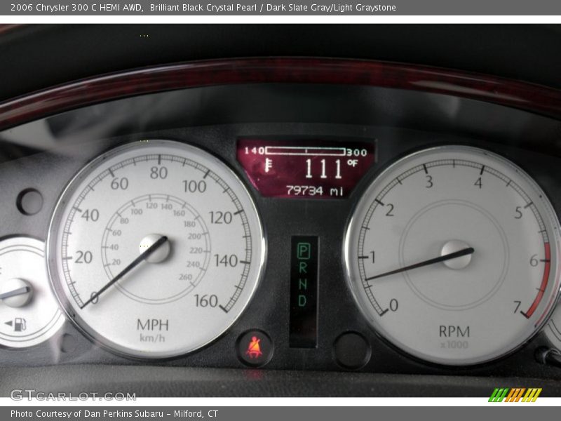 Brilliant Black Crystal Pearl / Dark Slate Gray/Light Graystone 2006 Chrysler 300 C HEMI AWD