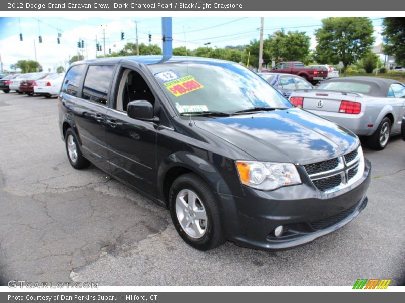 Dark Charcoal Pearl / Black/Light Graystone 2012 Dodge Grand Caravan Crew