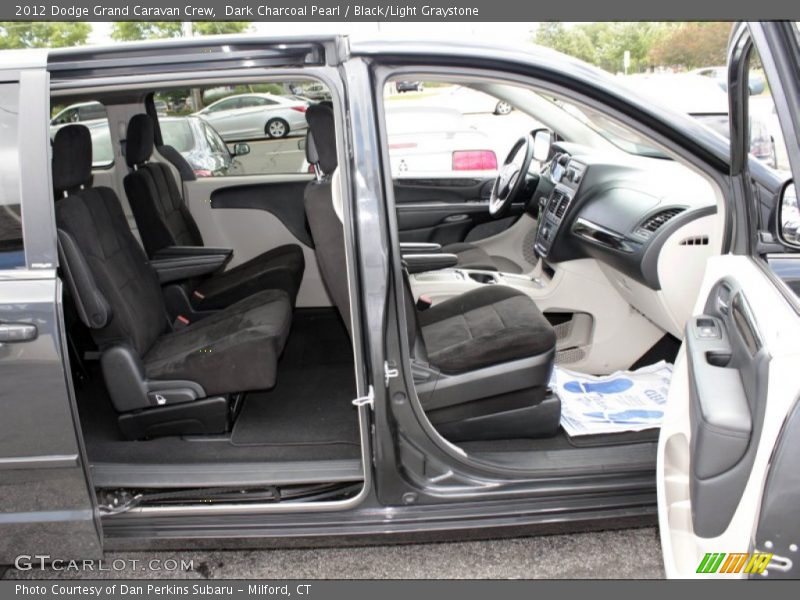 Dark Charcoal Pearl / Black/Light Graystone 2012 Dodge Grand Caravan Crew