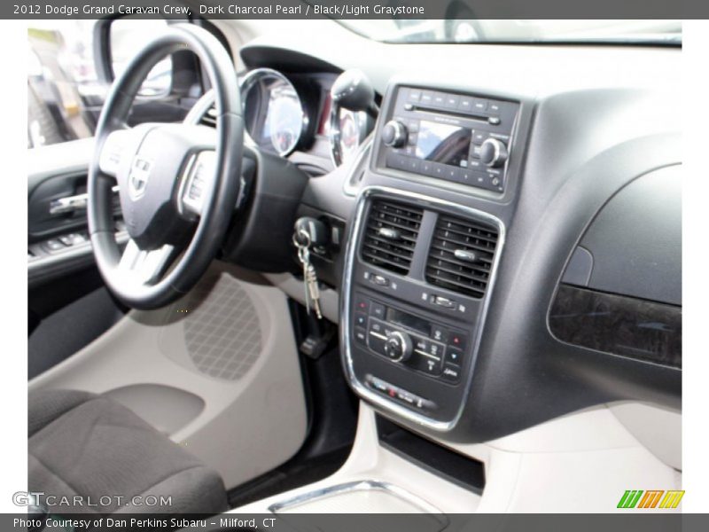 Dark Charcoal Pearl / Black/Light Graystone 2012 Dodge Grand Caravan Crew