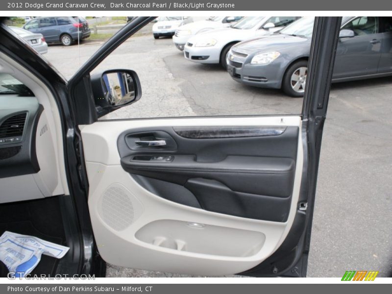 Dark Charcoal Pearl / Black/Light Graystone 2012 Dodge Grand Caravan Crew