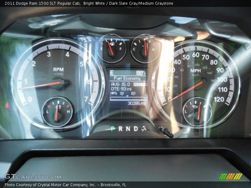 Bright White / Dark Slate Gray/Medium Graystone 2011 Dodge Ram 1500 SLT Regular Cab
