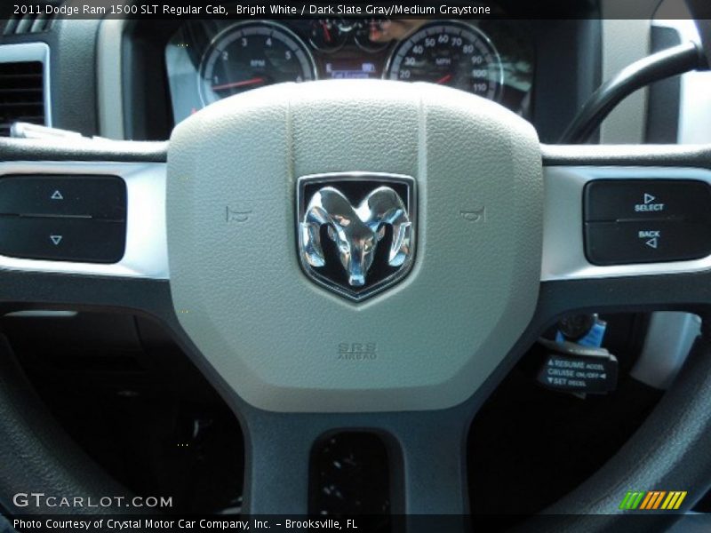 Bright White / Dark Slate Gray/Medium Graystone 2011 Dodge Ram 1500 SLT Regular Cab