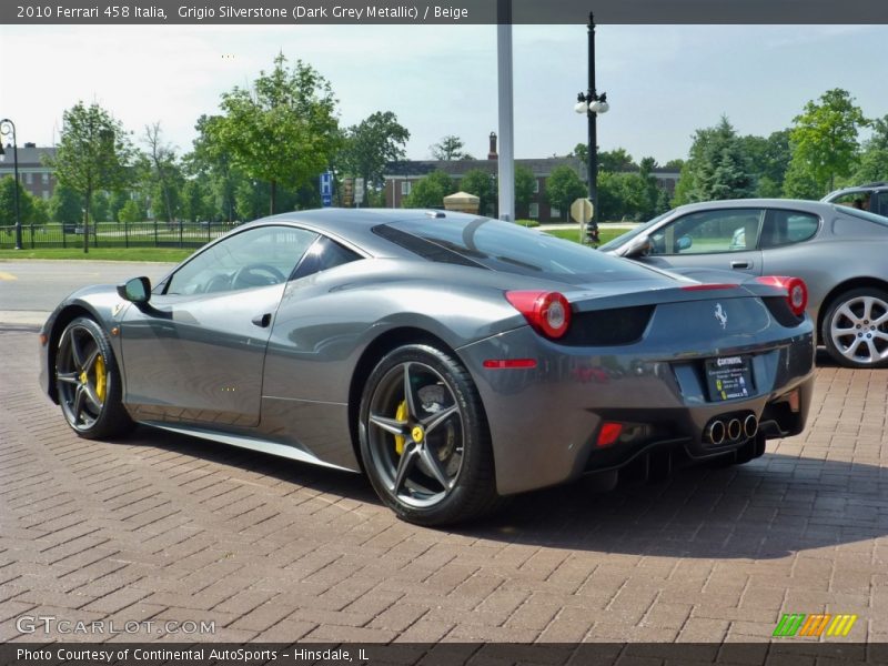 Grigio Silverstone (Dark Grey Metallic) / Beige 2010 Ferrari 458 Italia