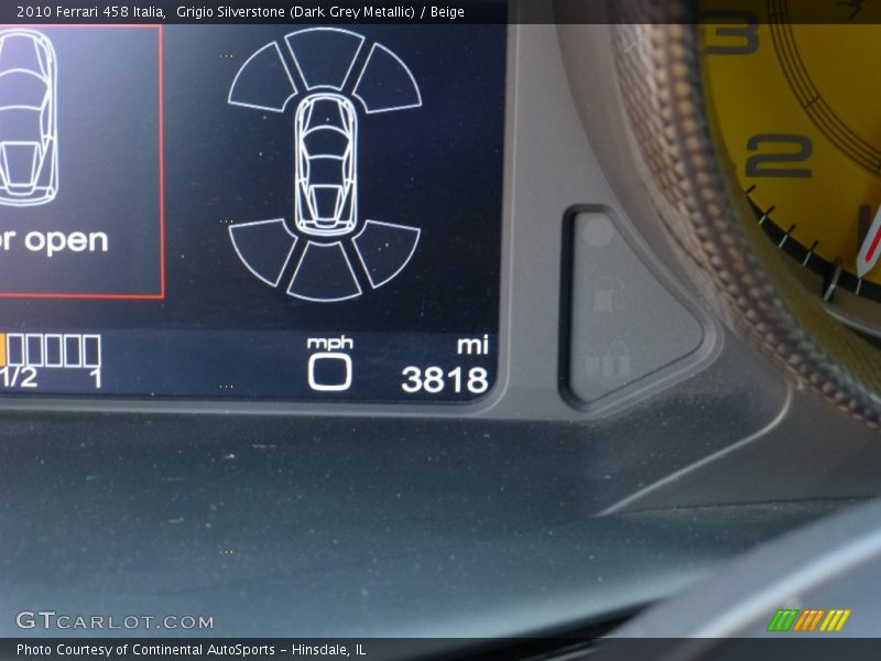 Grigio Silverstone (Dark Grey Metallic) / Beige 2010 Ferrari 458 Italia