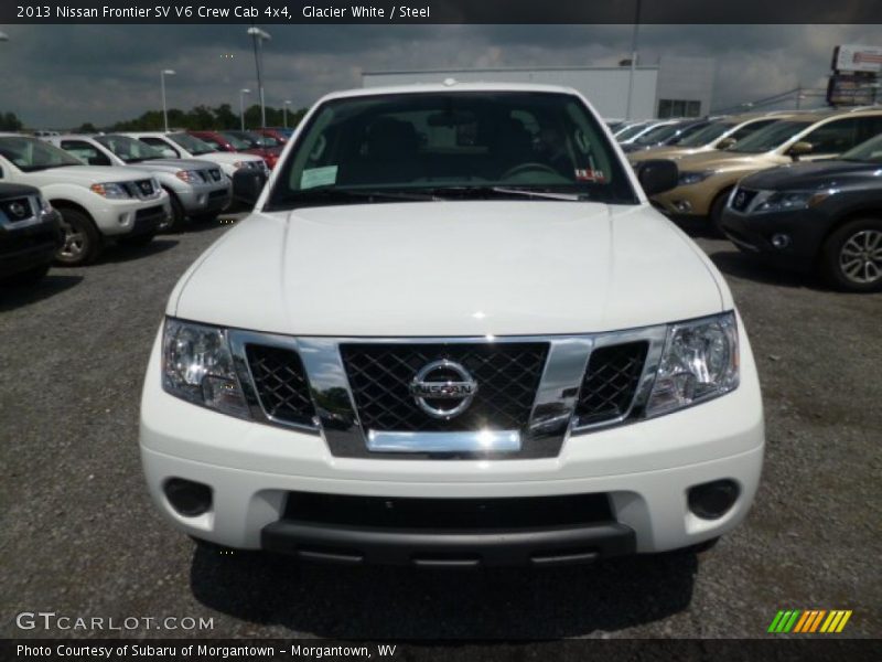 Glacier White / Steel 2013 Nissan Frontier SV V6 Crew Cab 4x4
