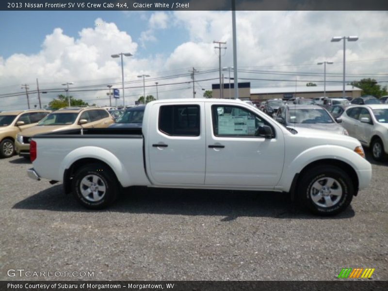 Glacier White / Steel 2013 Nissan Frontier SV V6 Crew Cab 4x4