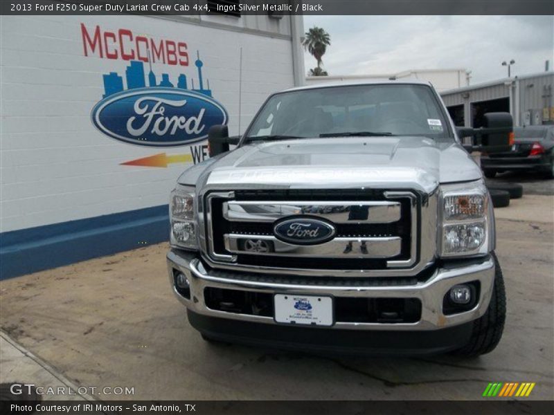 Ingot Silver Metallic / Black 2013 Ford F250 Super Duty Lariat Crew Cab 4x4