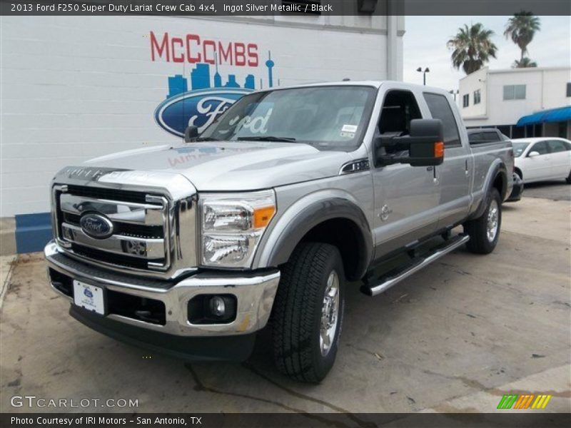 Ingot Silver Metallic / Black 2013 Ford F250 Super Duty Lariat Crew Cab 4x4