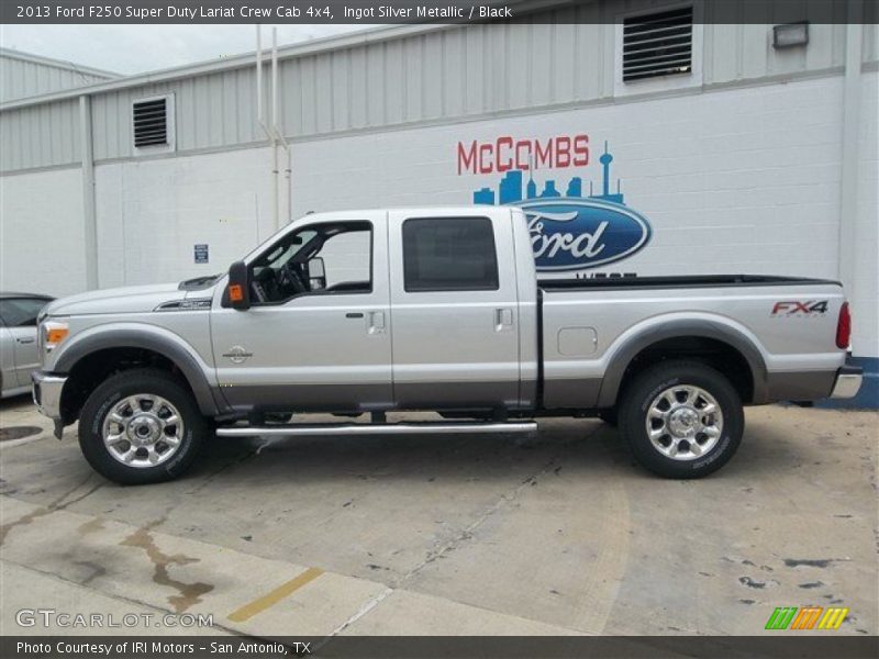 Ingot Silver Metallic / Black 2013 Ford F250 Super Duty Lariat Crew Cab 4x4